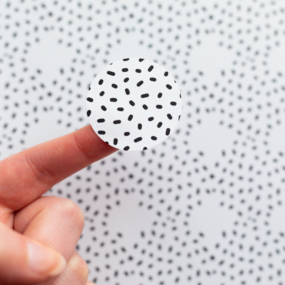 Black & White Confetti Stickers