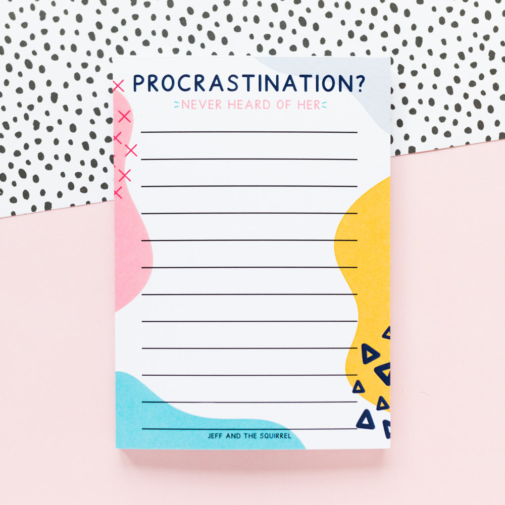Procrastination Lined A6 Notepad