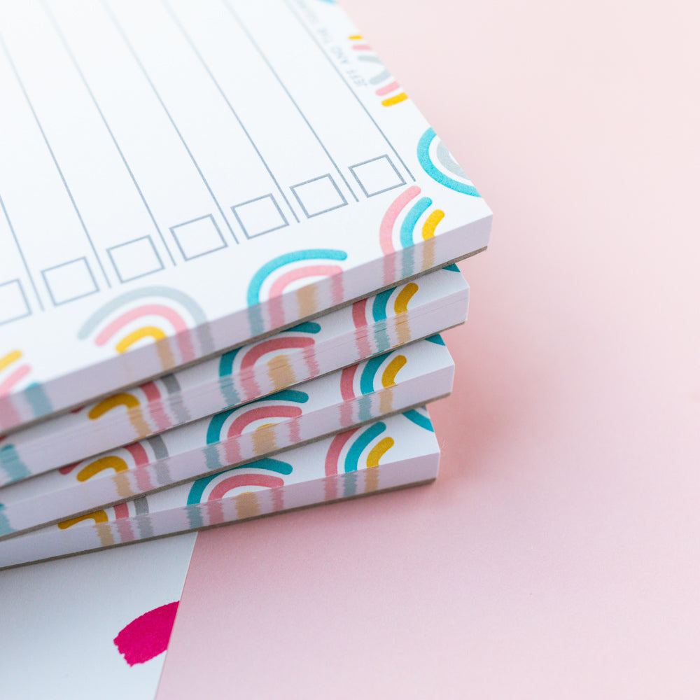 Get Shit Done Rainbow A6 Notepad