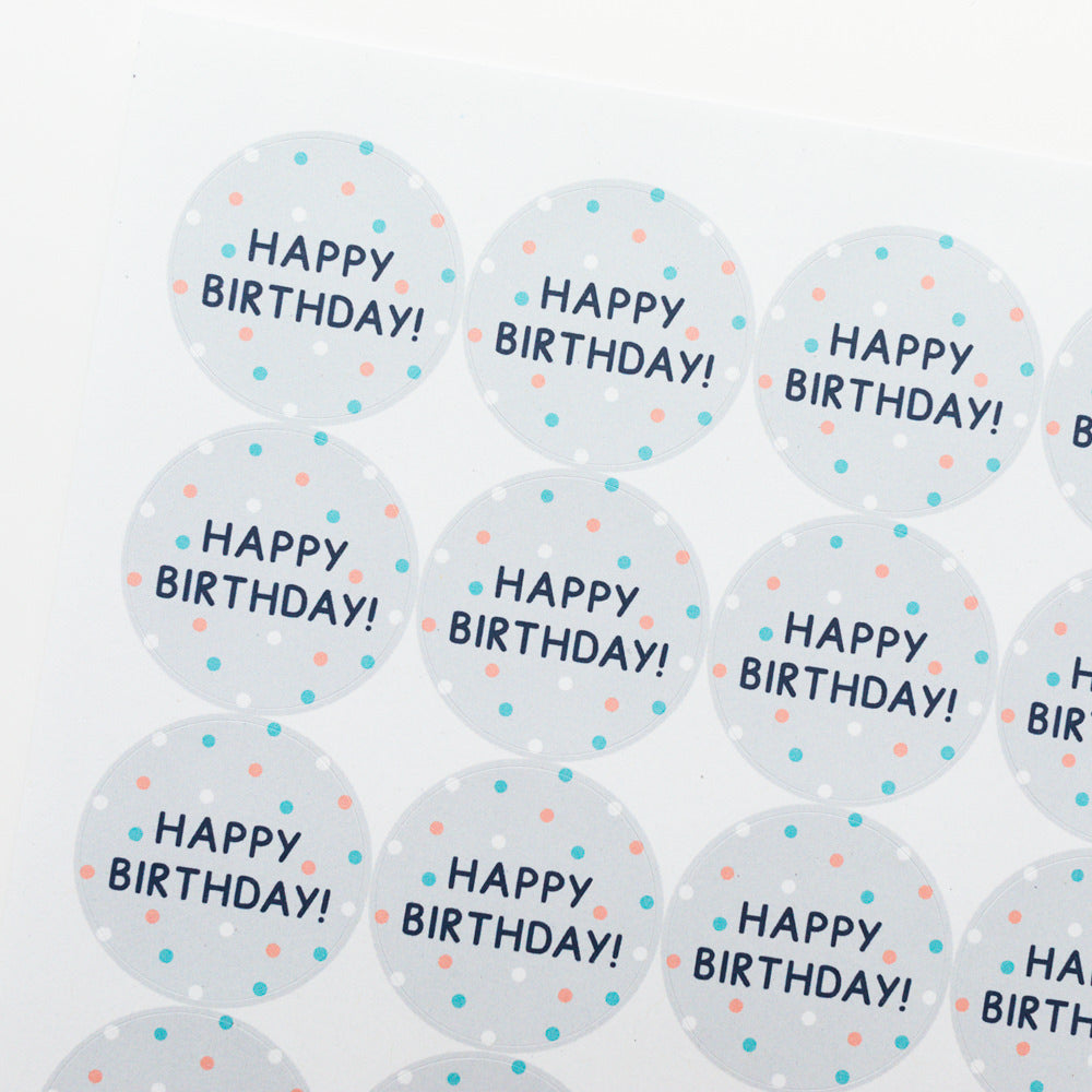 Happy Birthday Spotty Stickers