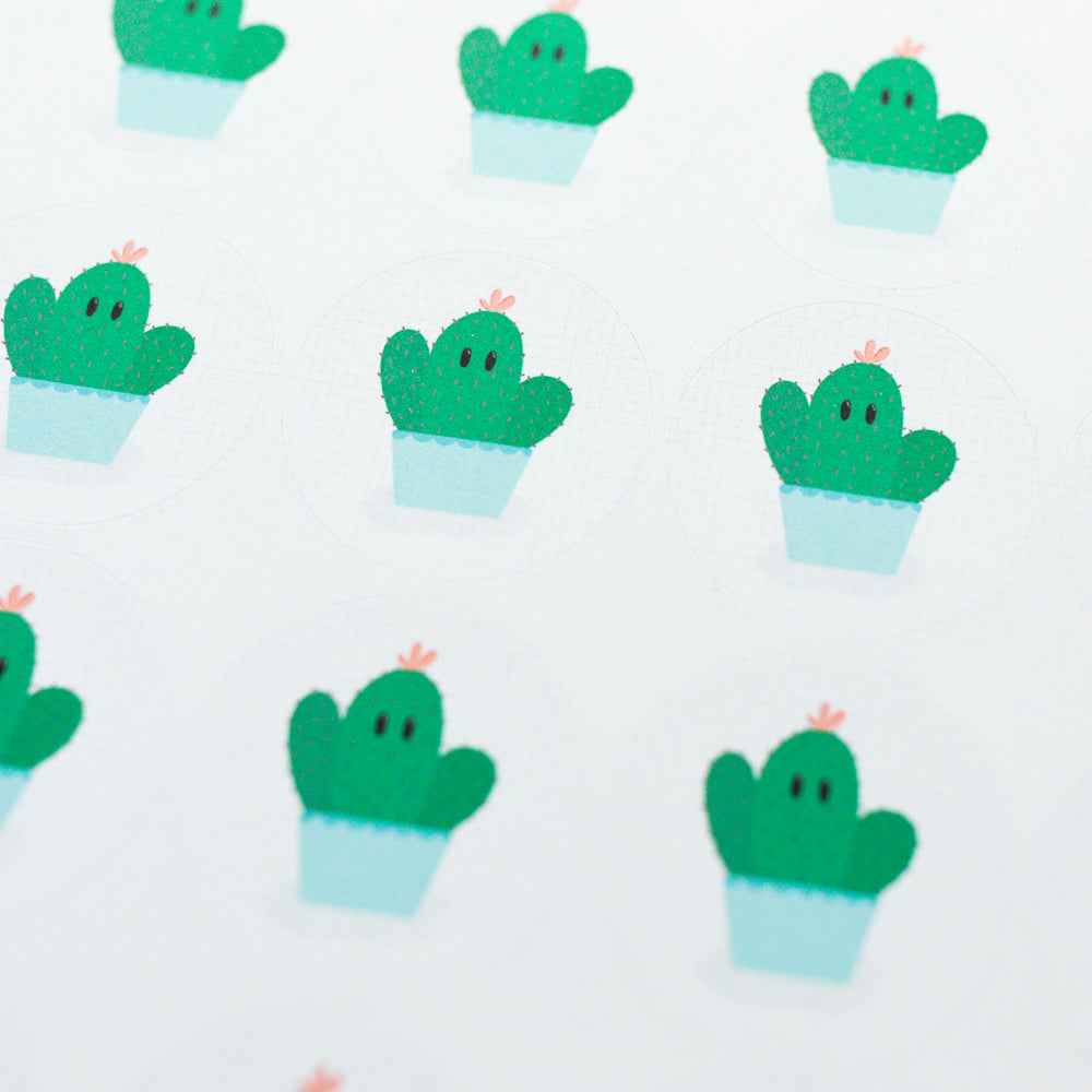 Cute Cactus Plant Stickers