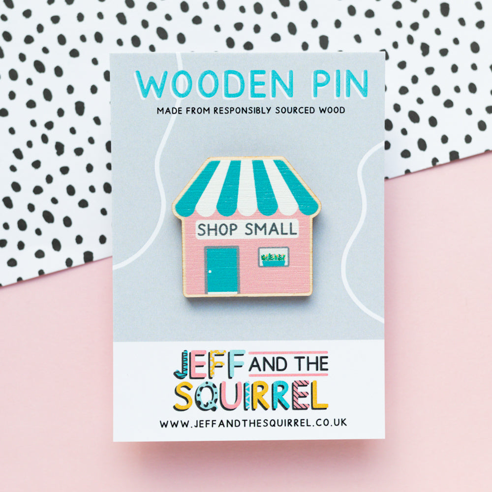 Shop Small Wooden Pin Badge