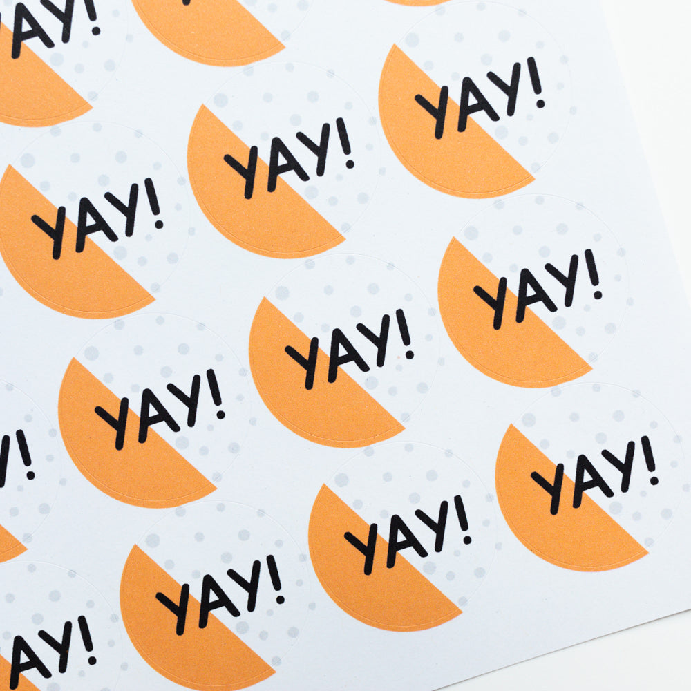 Yay! Biodegradable Stickers