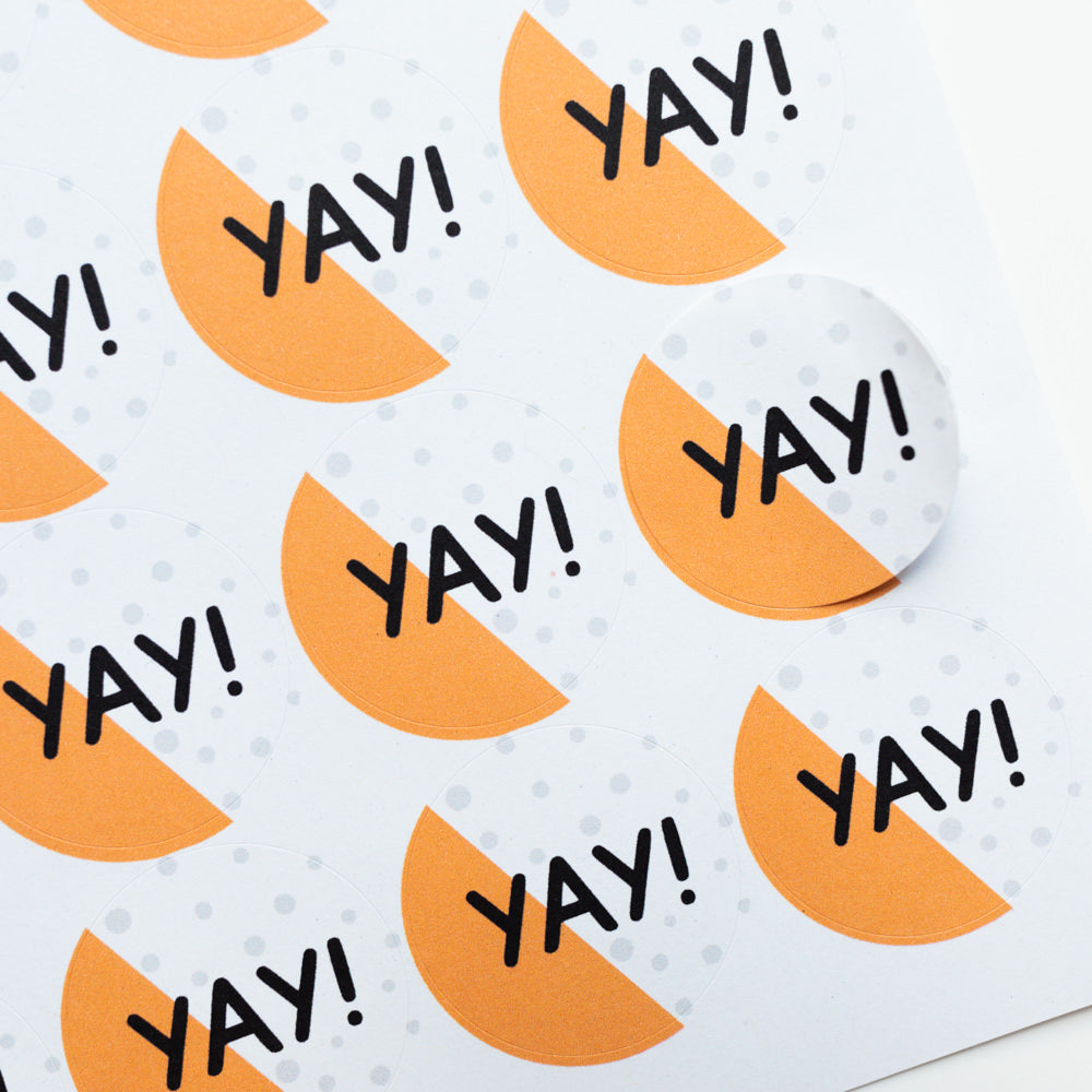 Yay! Biodegradable Stickers