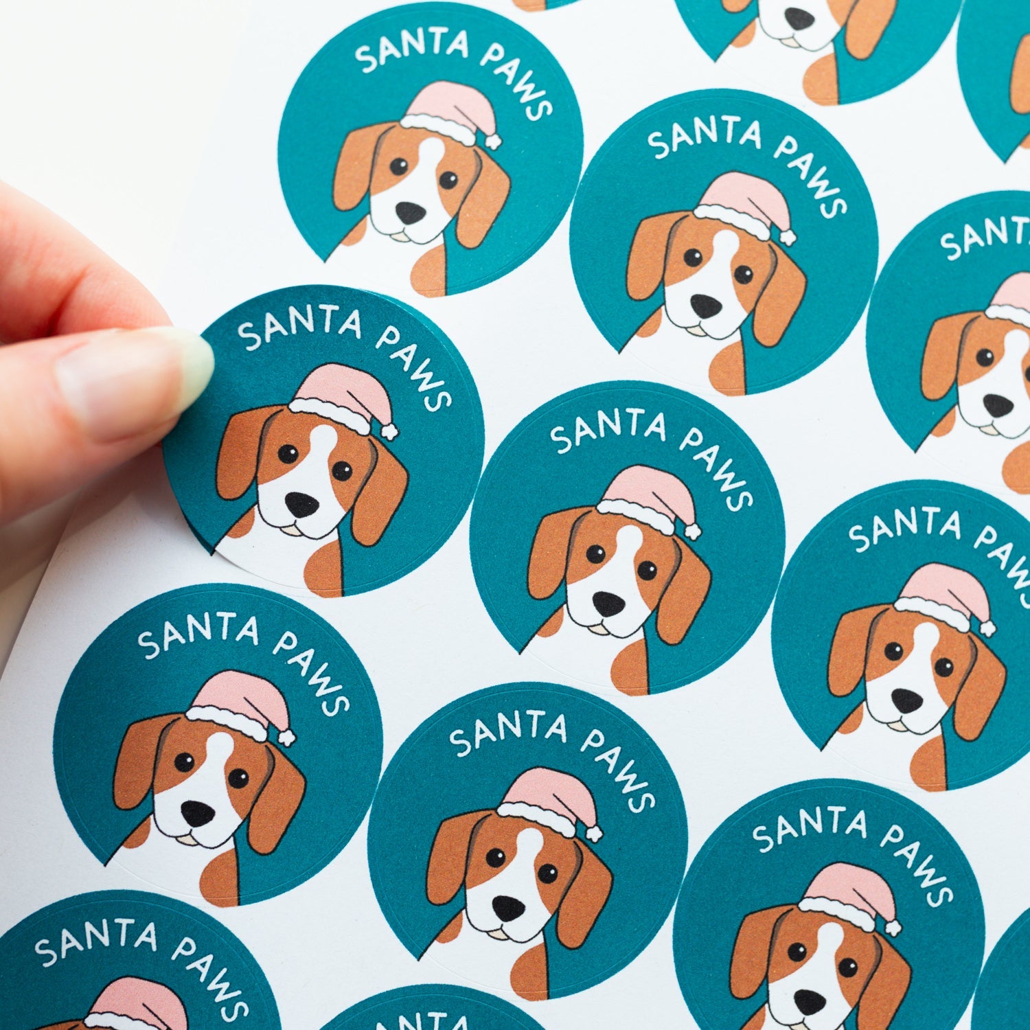 Santa Paws Christmas Sticker Sheet