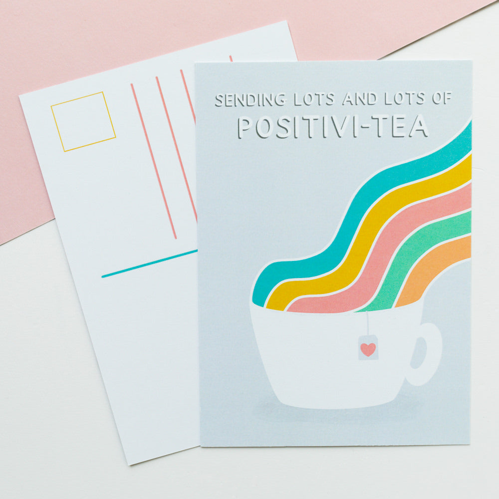 Sending Lots of Positivitea Rainbow Postacrd
