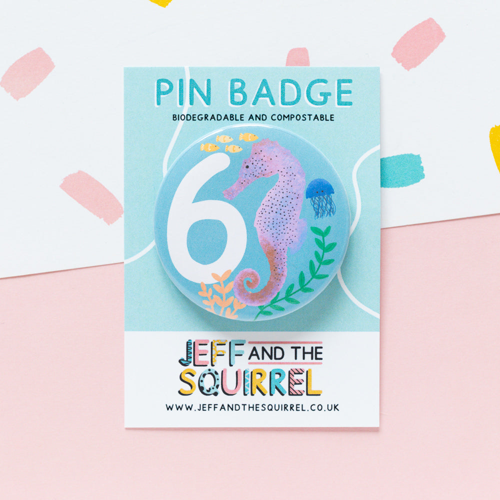 Children's Ocean Themed Birthday Badges