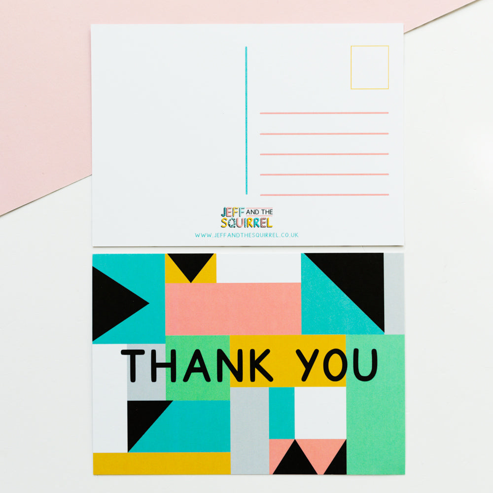 Thank You Abstract Postcard