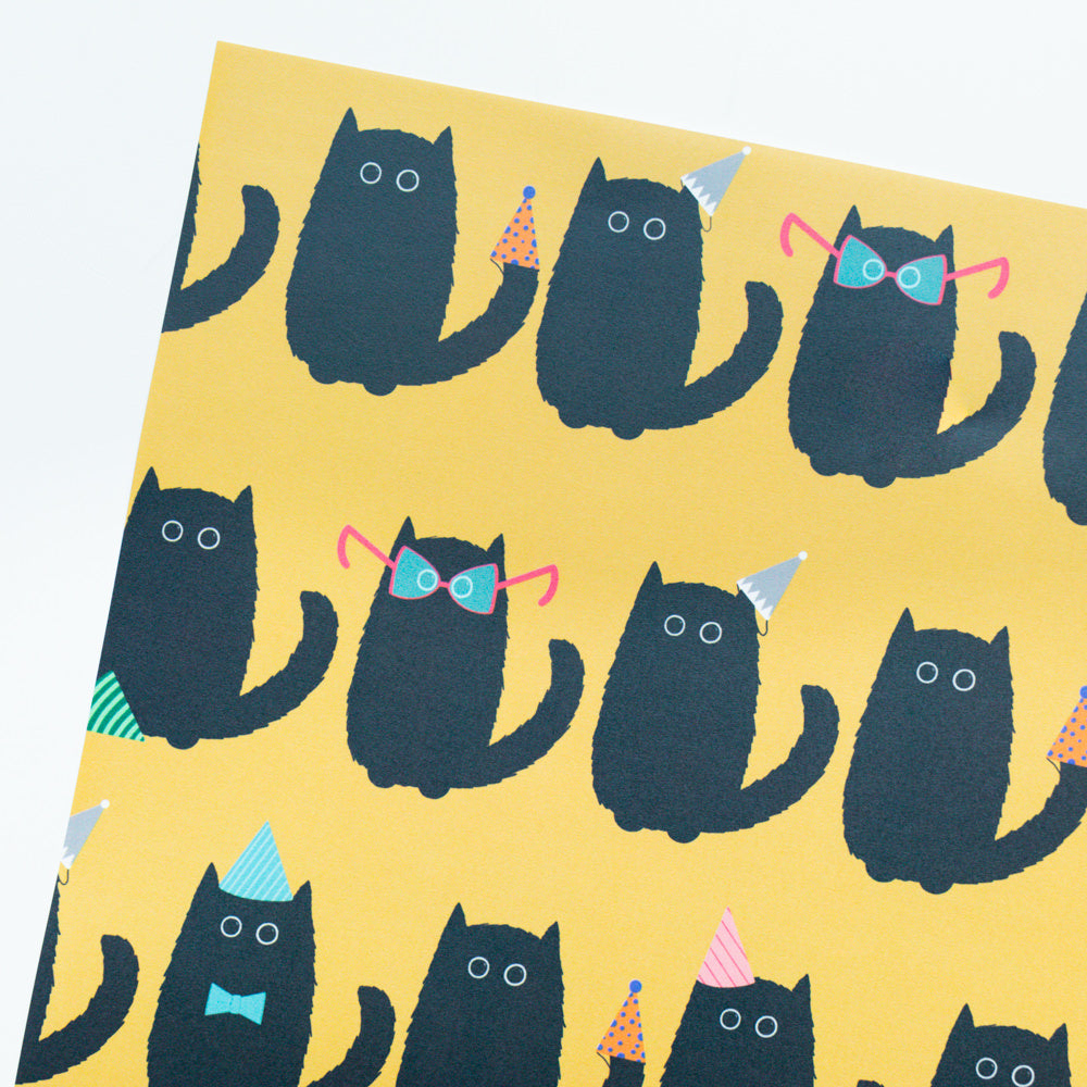 Black Cat Party Gift Wrap