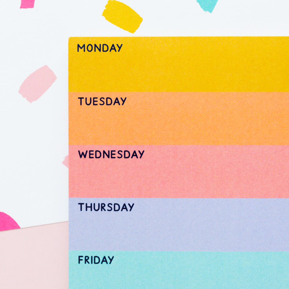 Colour Block Weekly Planner A6 Pad