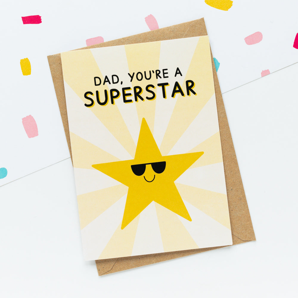 Dad You're a Superstar Card