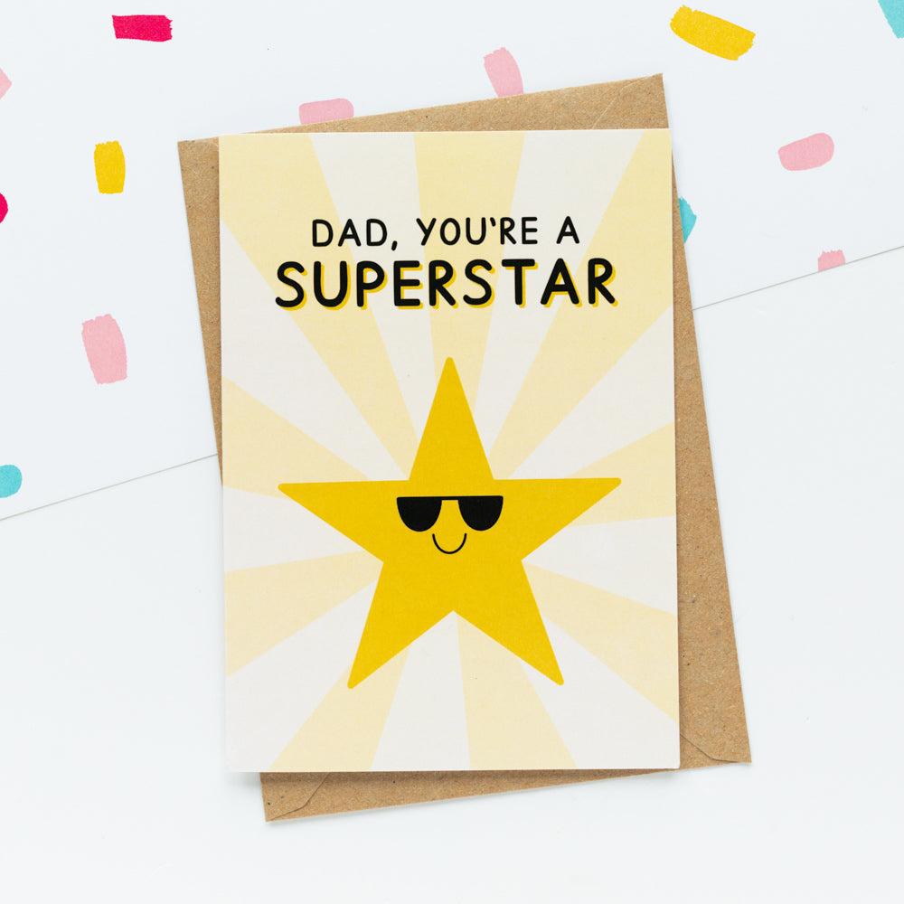 Dad You're a Superstar Card