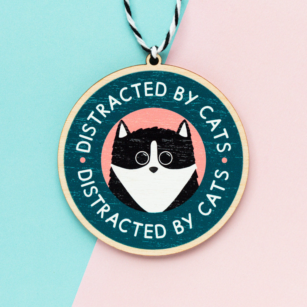 Distracted By Cats Christmas Tree Decoration