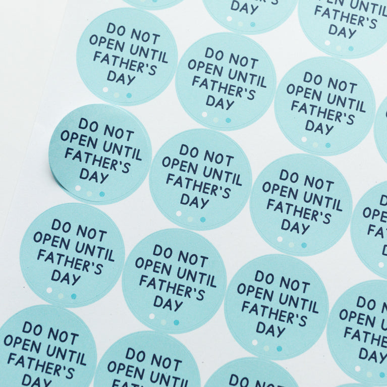 Do Not Open Until Father's Day Stickers – Jeff and the Squirrel