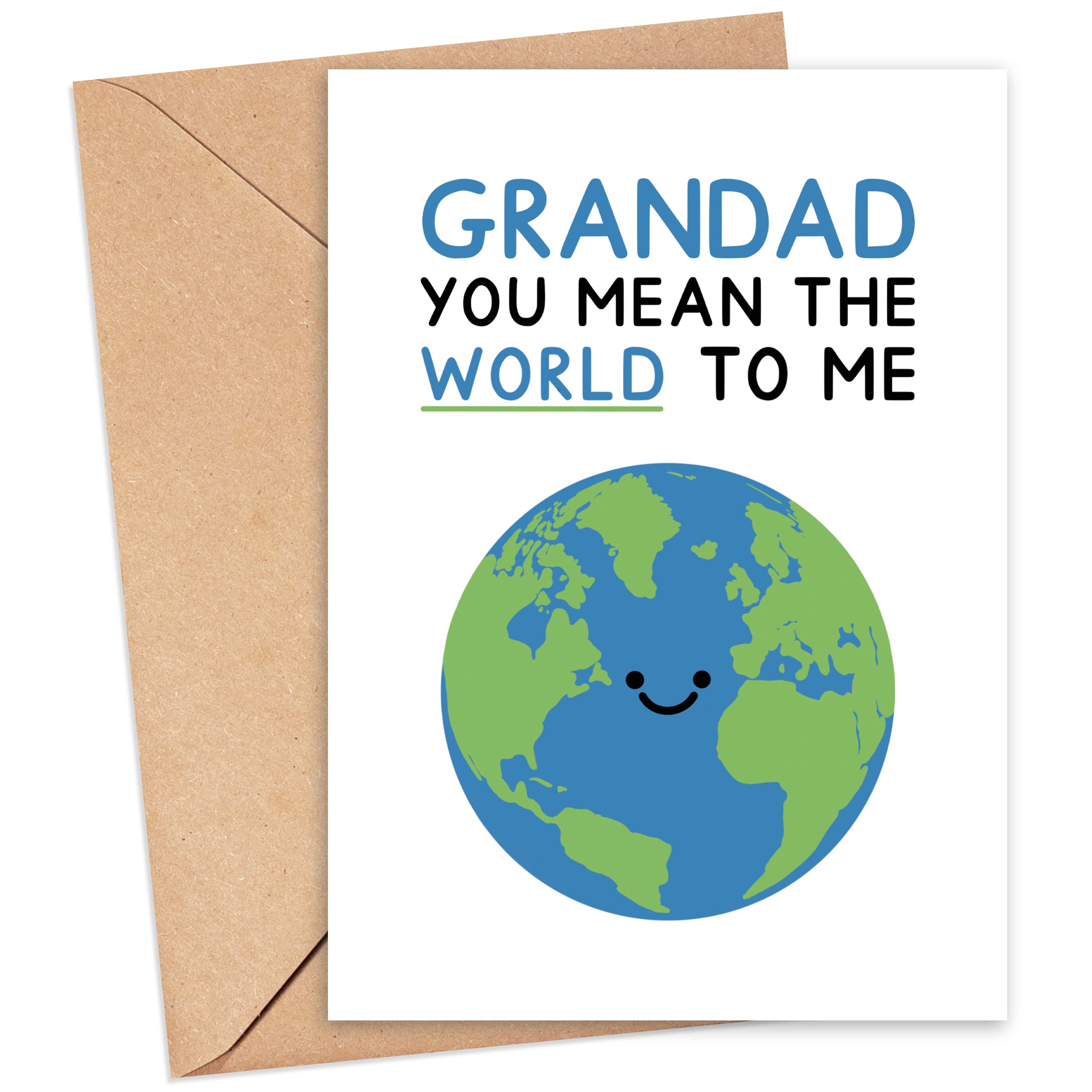 Grandad You Mean The World To Me Card