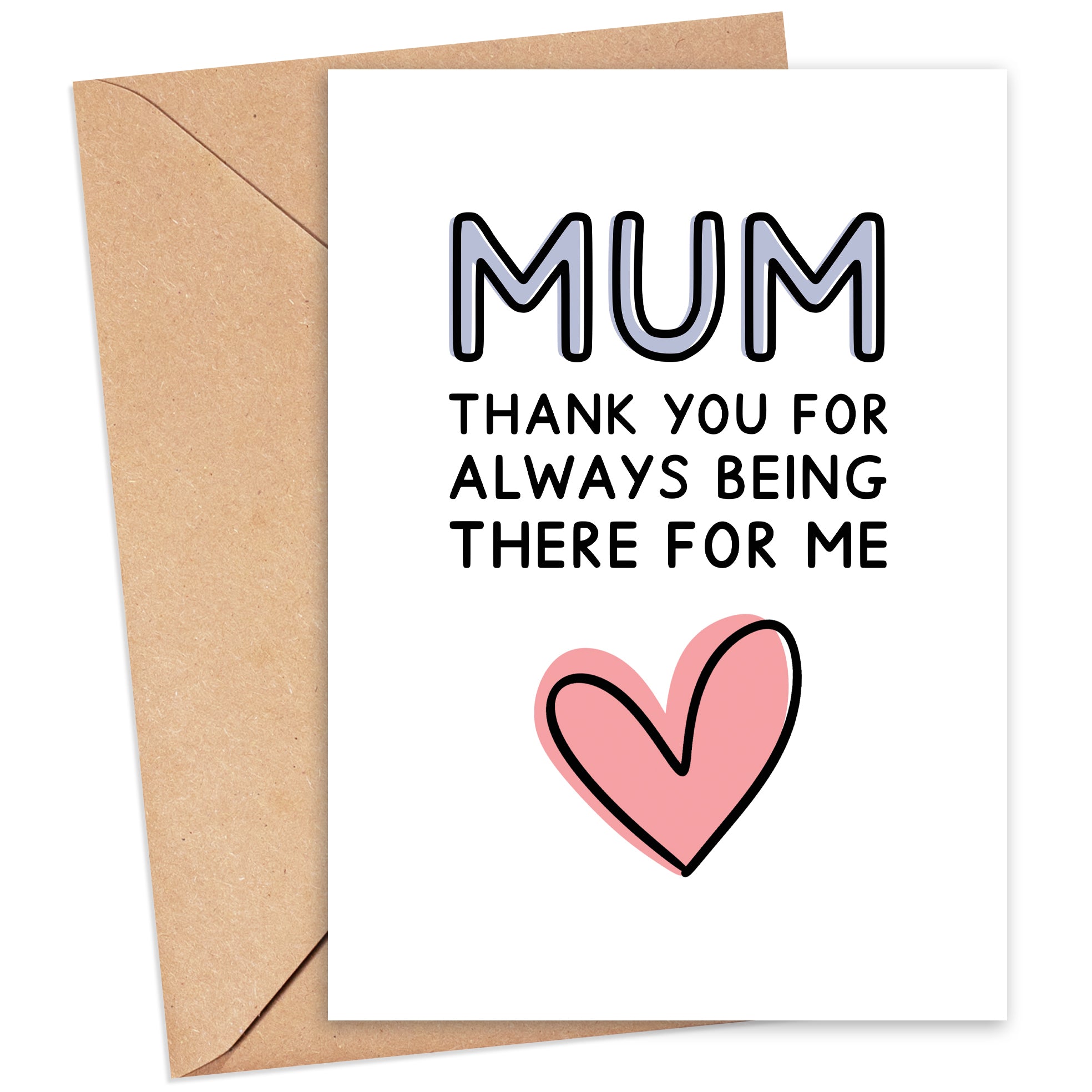 Mum Thank You There For Me Card