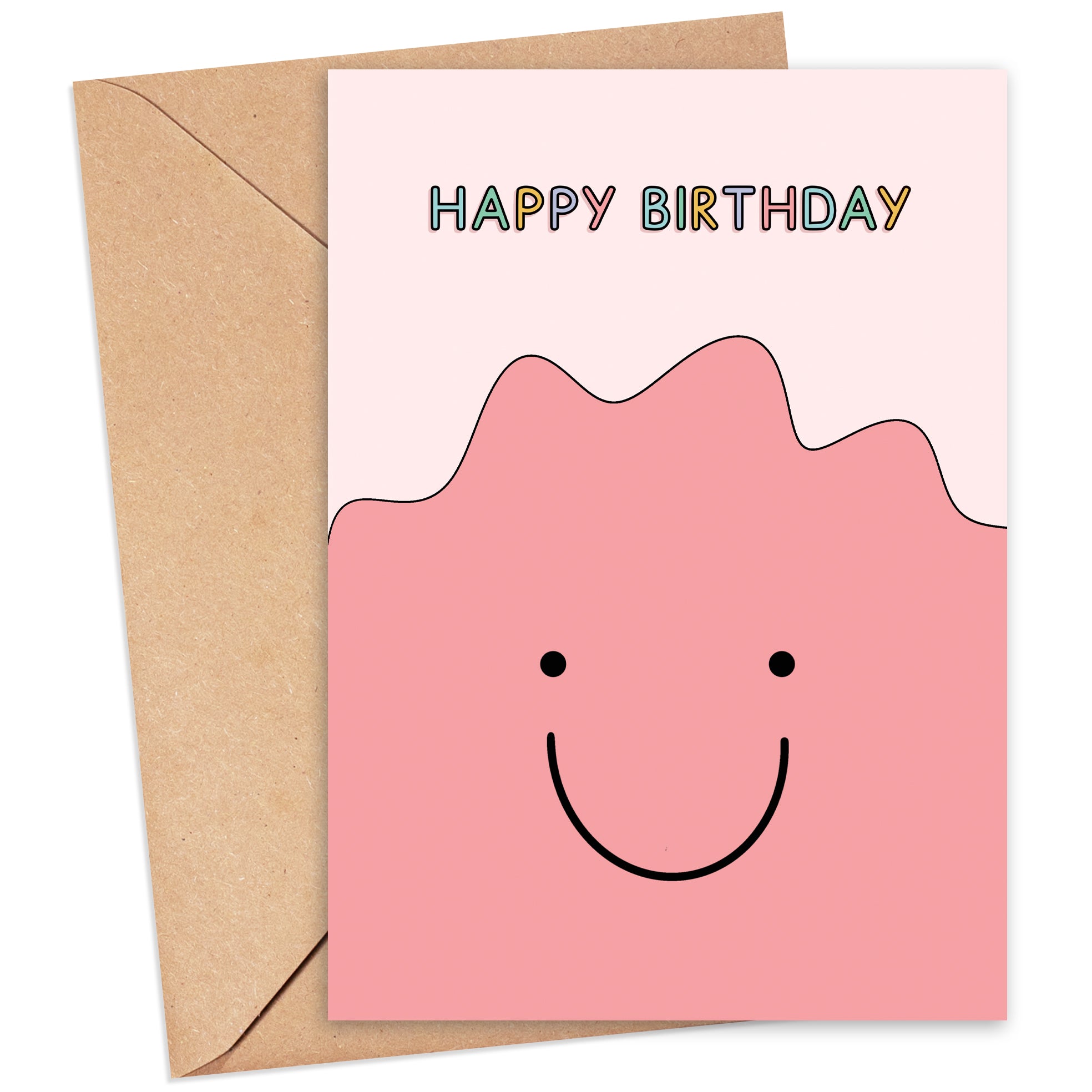 Happy Birthday Pink Monster Card