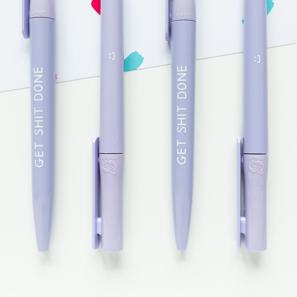 *SECONDS* Get Shit Done Lilac Pen – Jeff and the Squirrel
