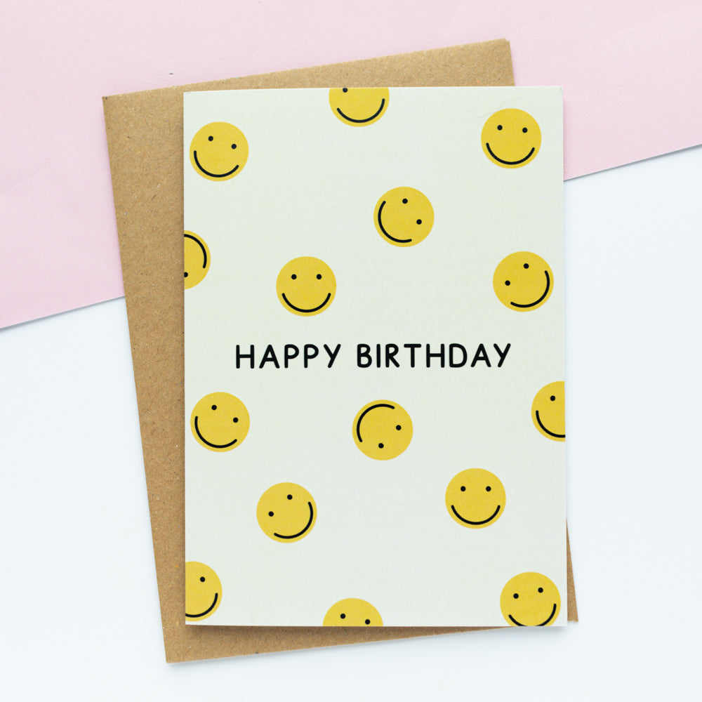 Smiley Face Birthday Card