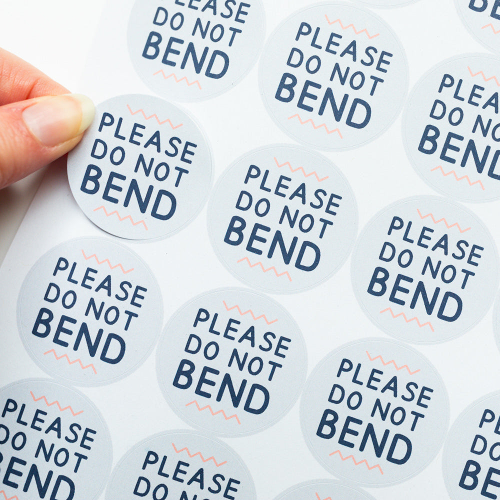 Please Do Not Bend Stickers