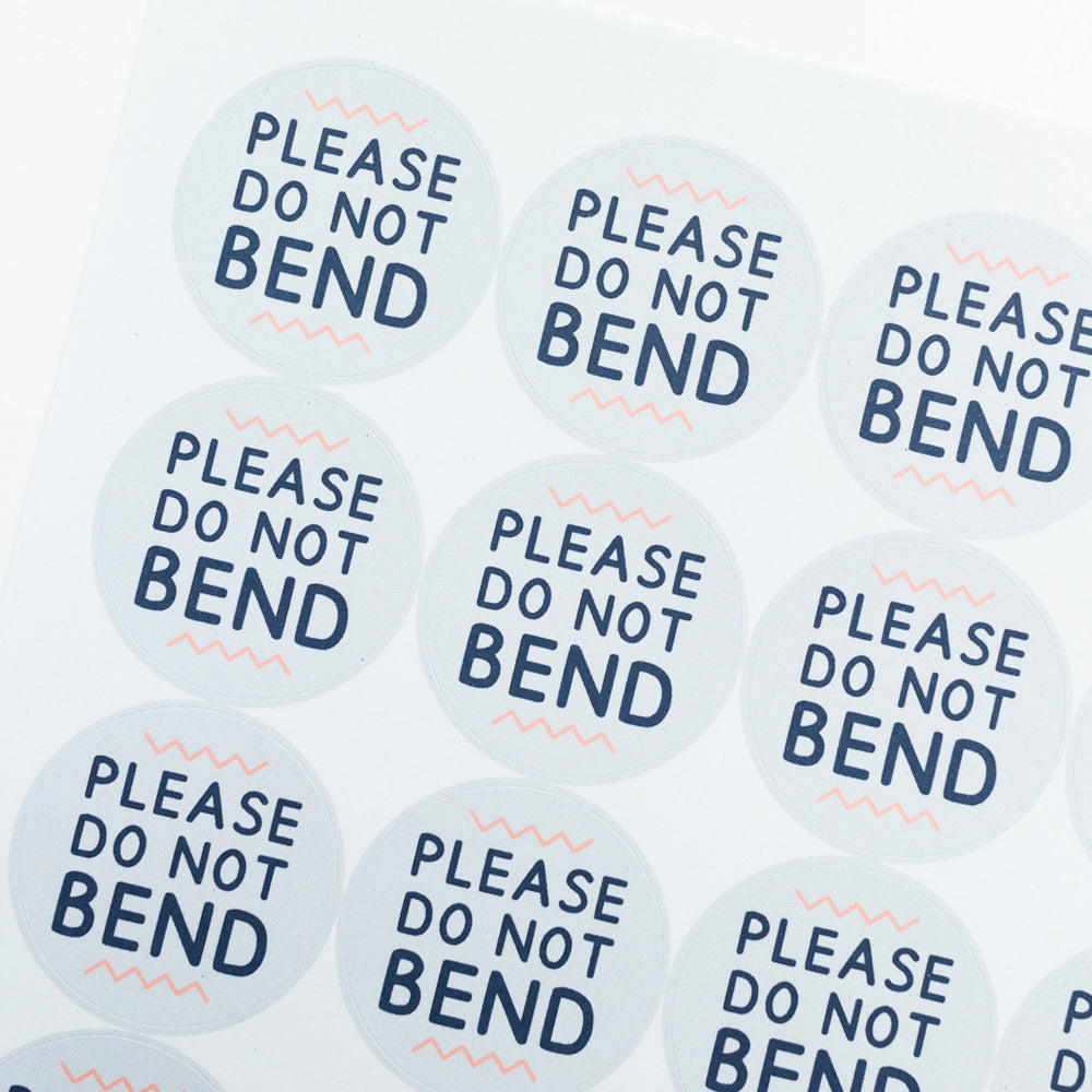 Please Do Not Bend Stickers