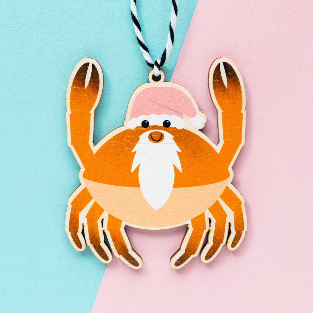 Santa Crab Christmas Tree Decoration