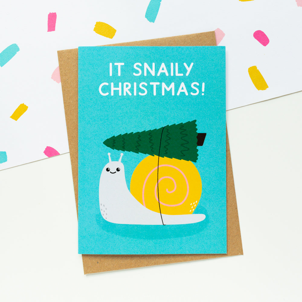 Snail Christmas Tree Card