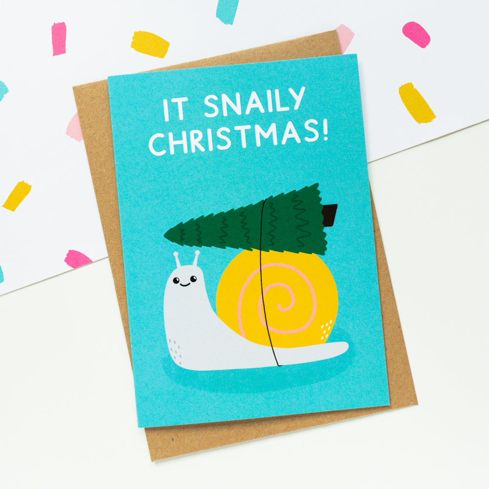 Snail Christmas Tree Card