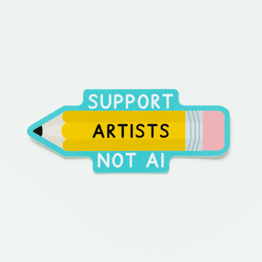 Support Artists Not AI Pencil Sticker