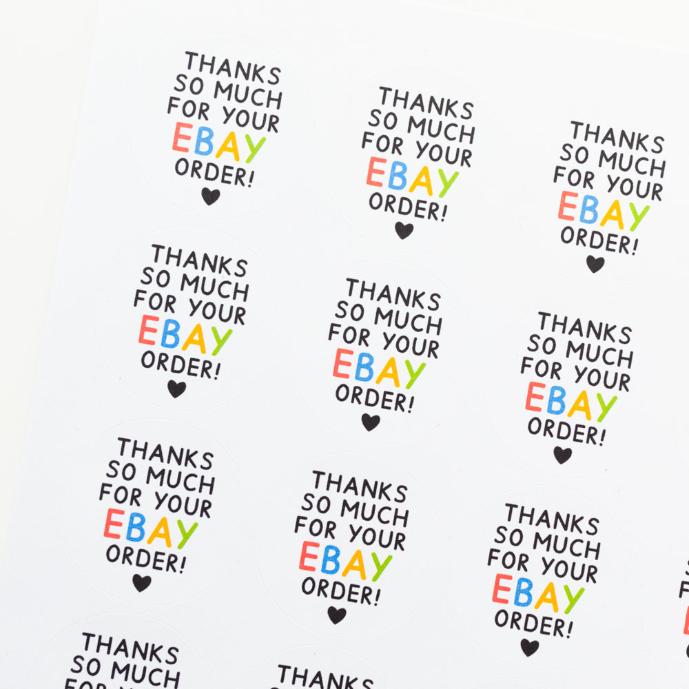 Thanks For Your Ebay Order Stickers