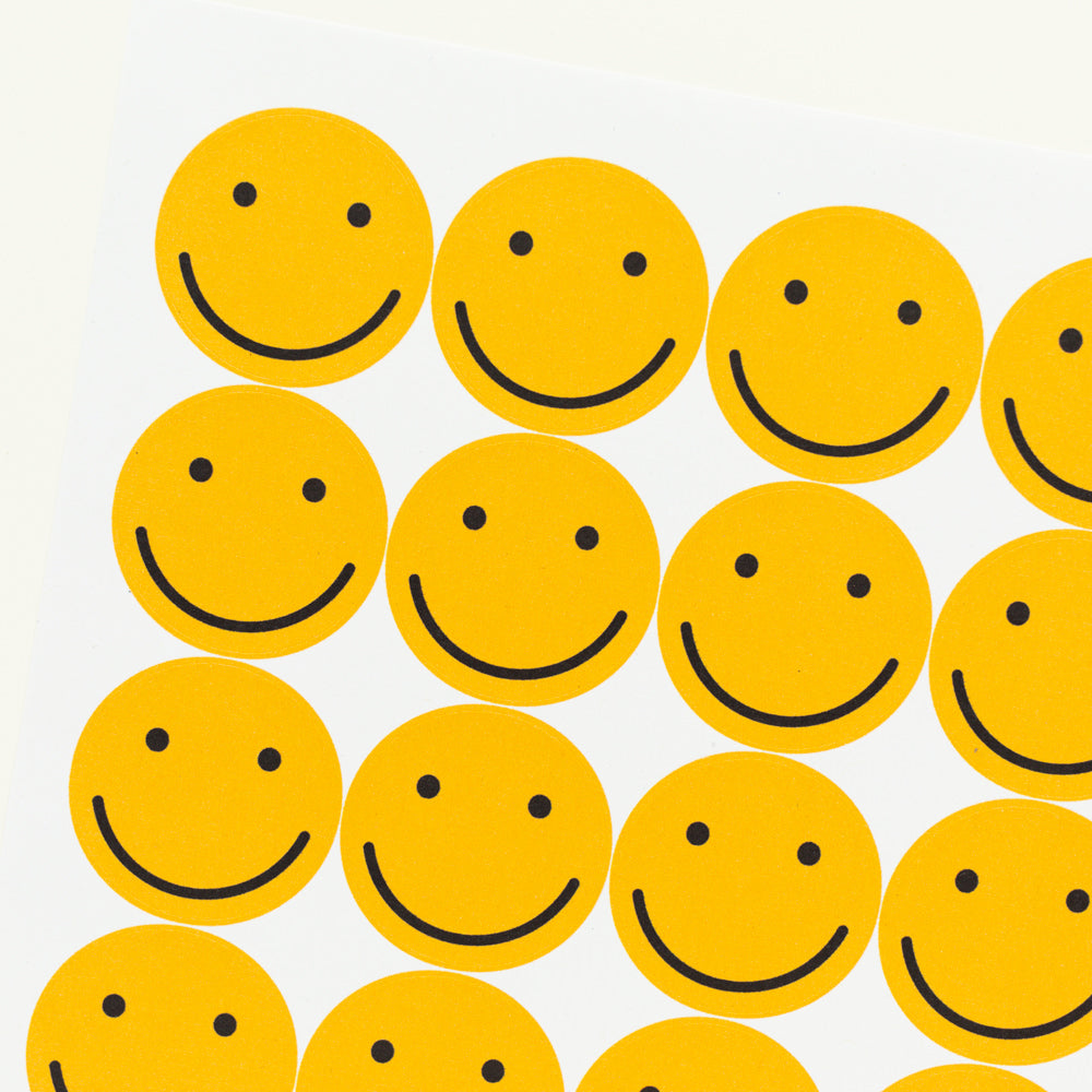 Smiley Face Yellow Stickers