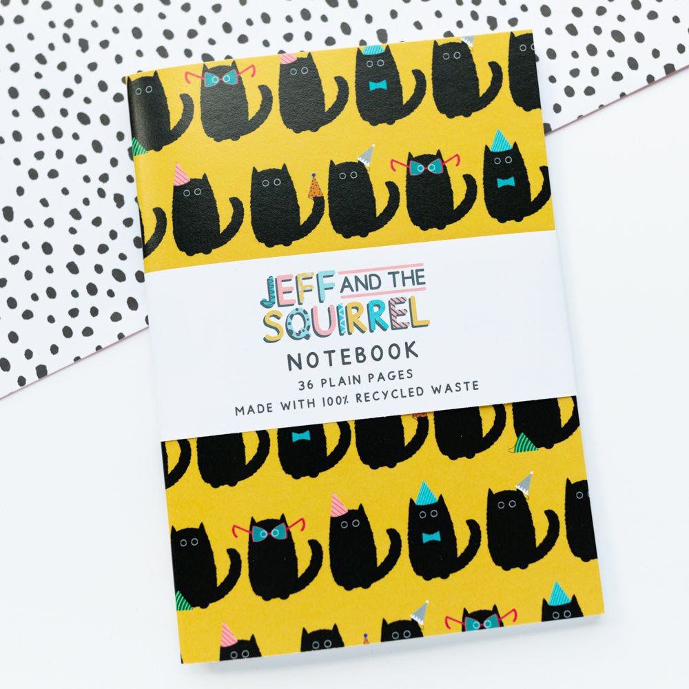 Black Cat Party A6 Notebook
