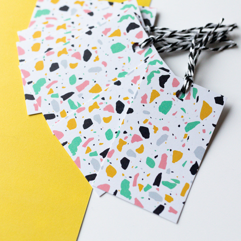 White Terrazzo Gift Tags