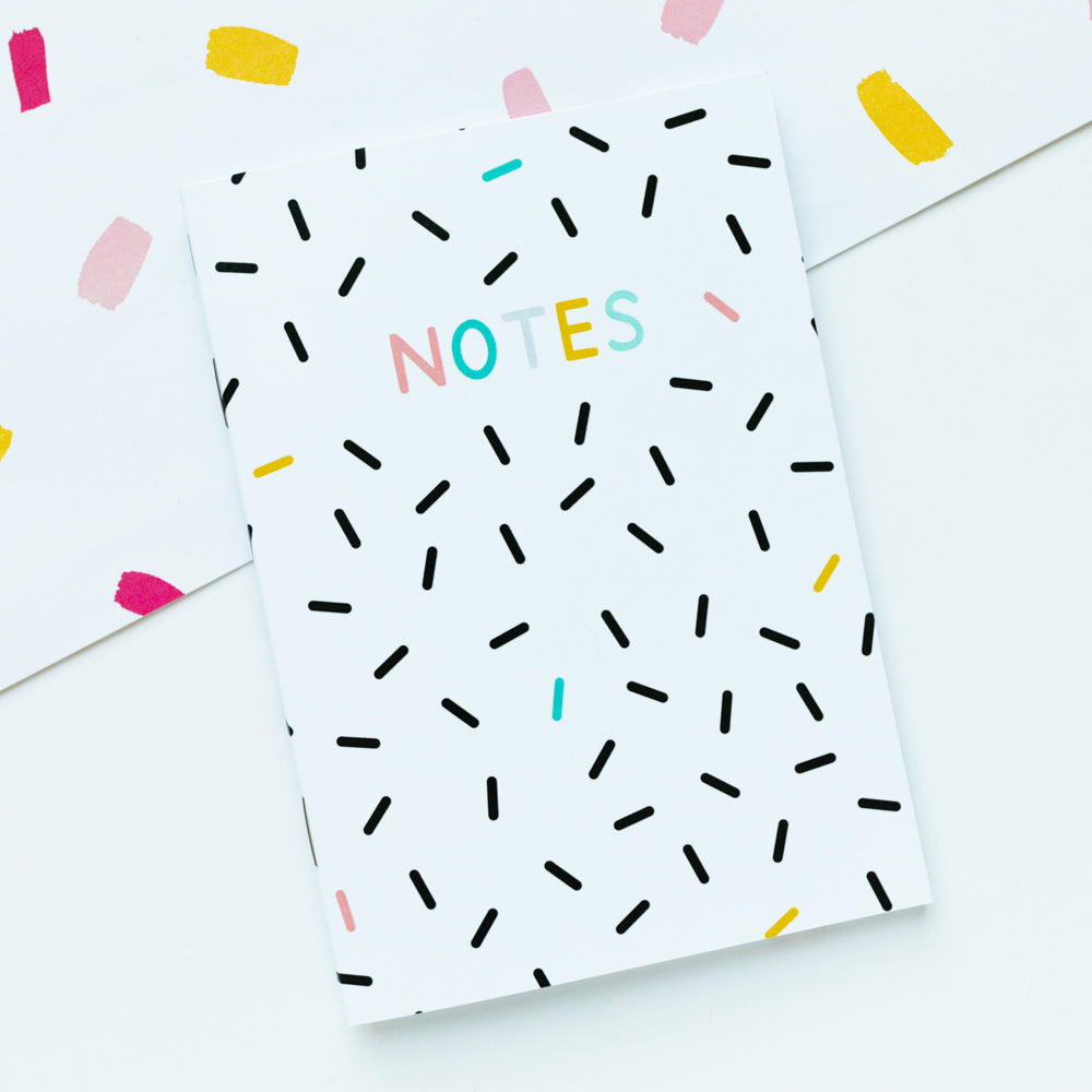 Notes Confetti A6 Notebook