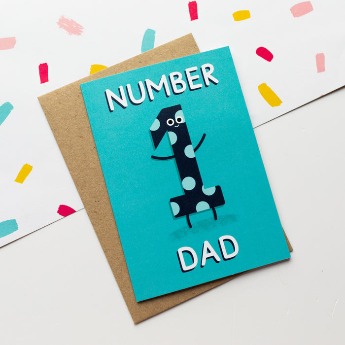 Number 1 Dad Card – Jeff and the Squirrel