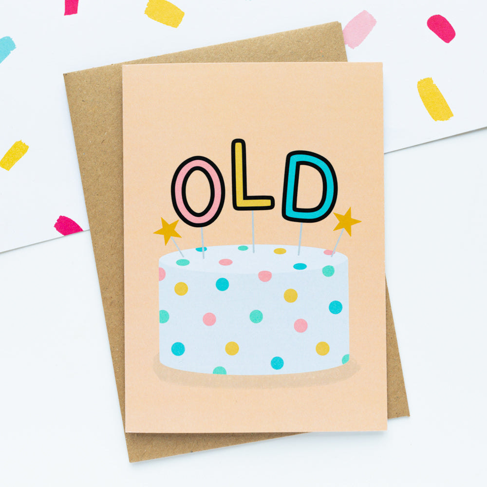 Old Birthday Cake Card