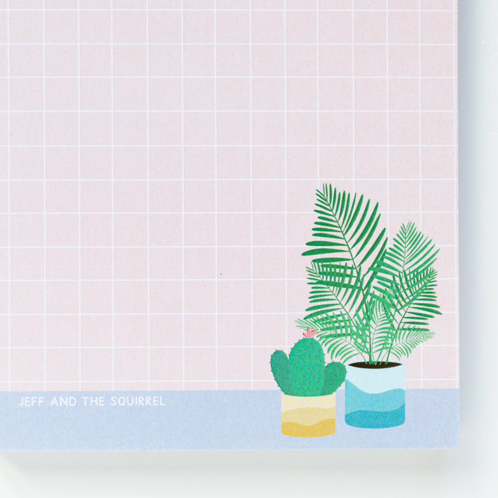 Houseplant Grid A6 Notepad