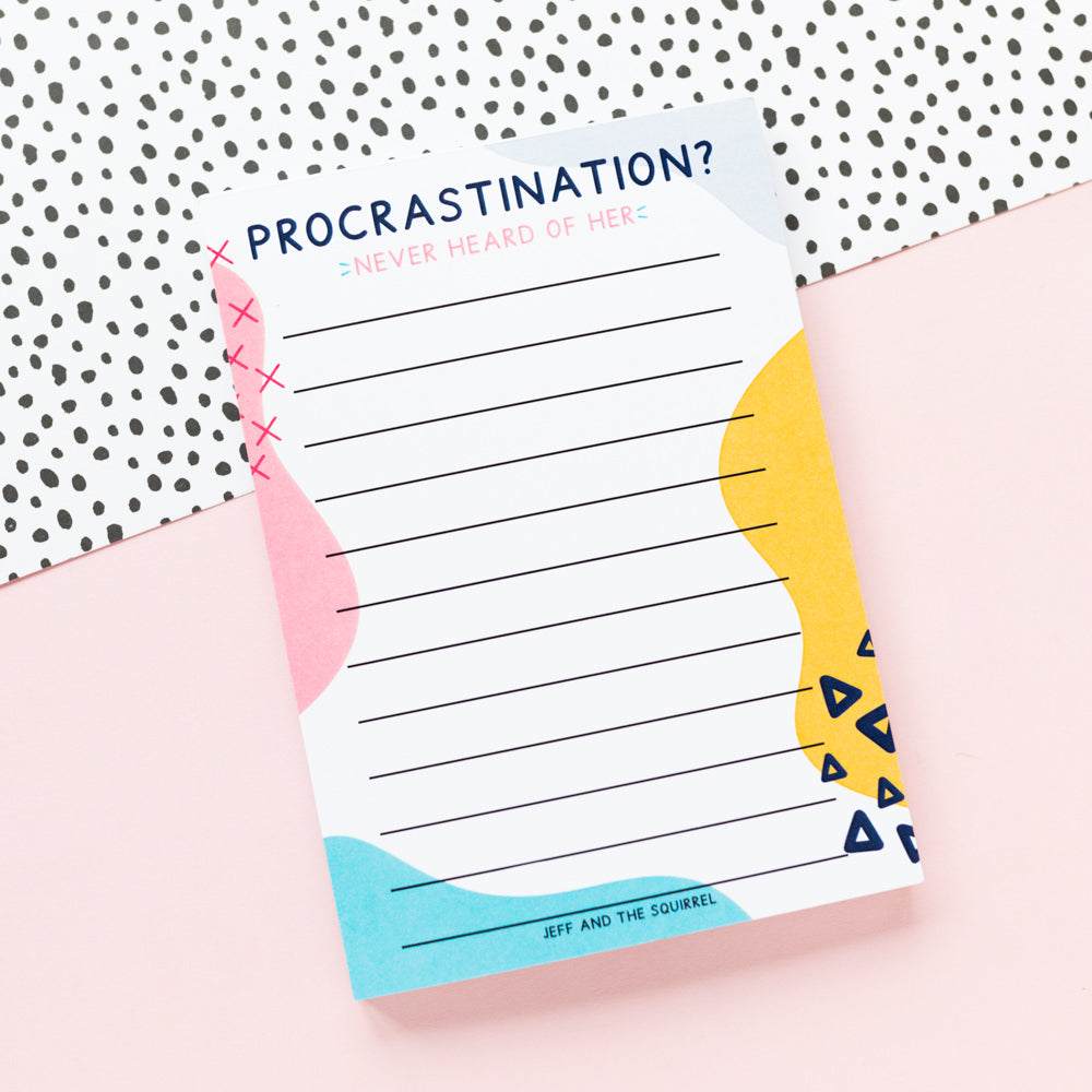 Procrastination Lined A6 Notepad