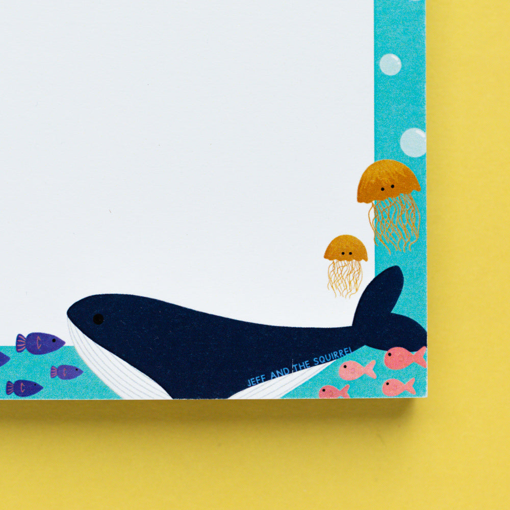 Ocean Tick Box A6 Notepad | Jeff and the Squirrel