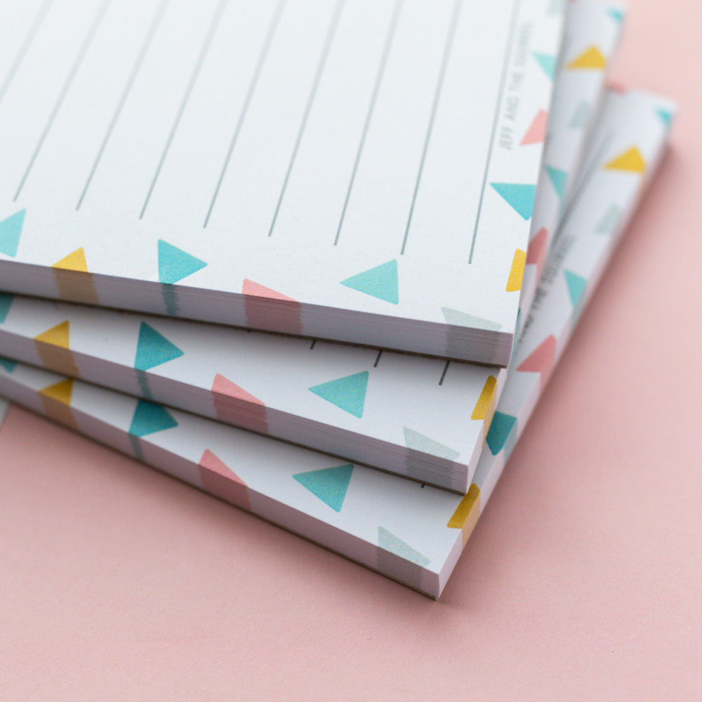 Triangle Lined A6 Notepad