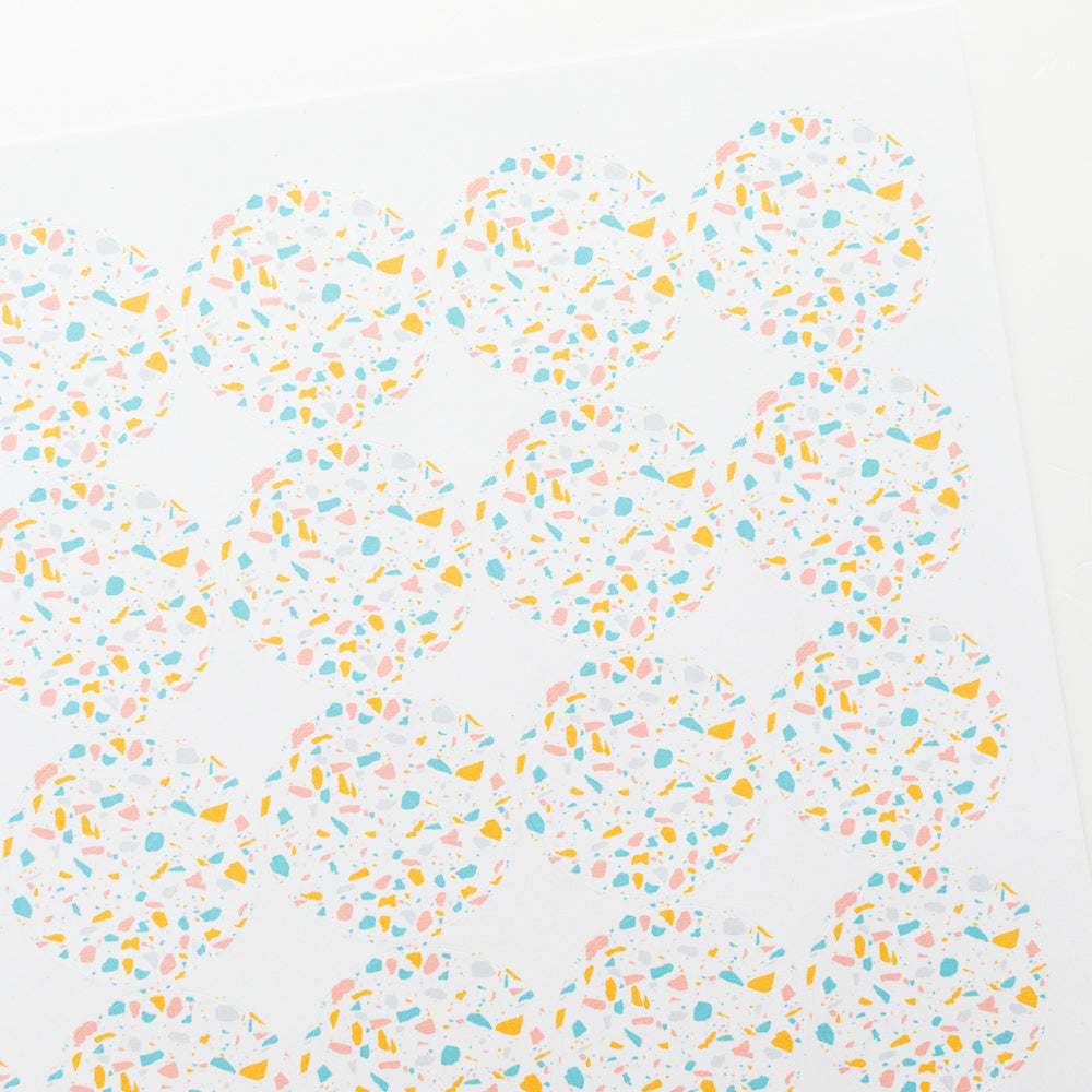 White Terrazzo Pattern Stickers