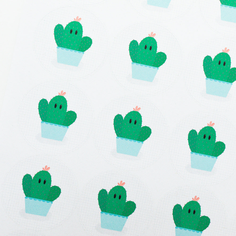 Cute Cactus Plant Stickers