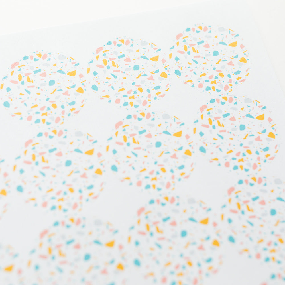 White Terrazzo Pattern Stickers