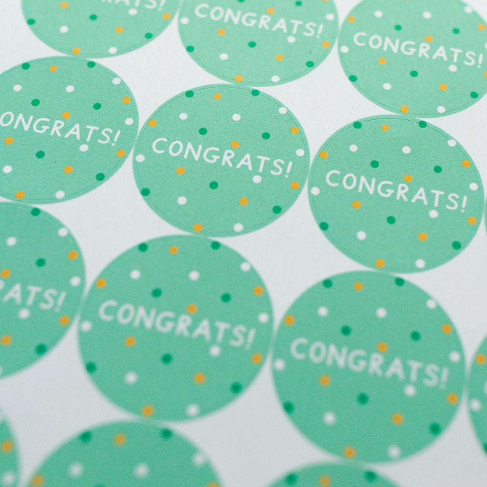 Congrats Spotty Stickers