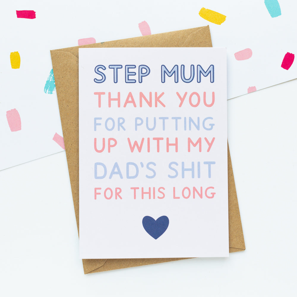 Step Mum Putting Up Card