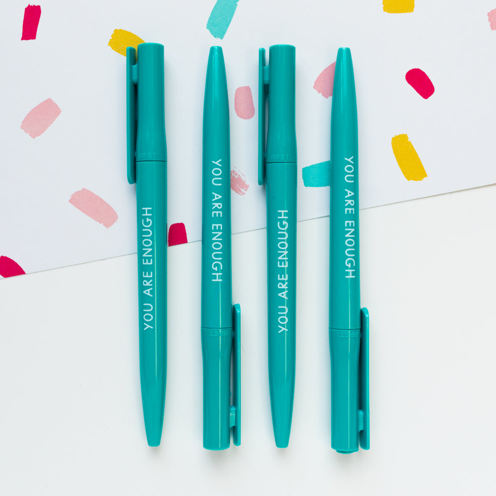 *SECONDS* You Are Enough Turquoise Pen