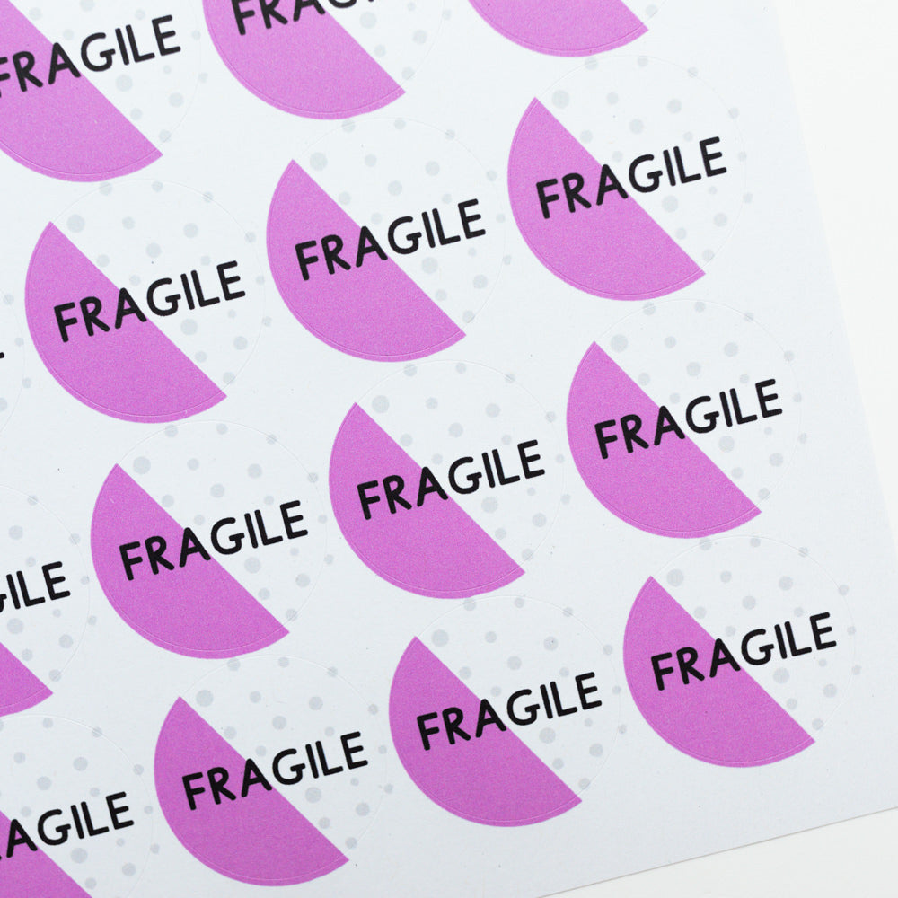 Fragile Biodegradable Stickers