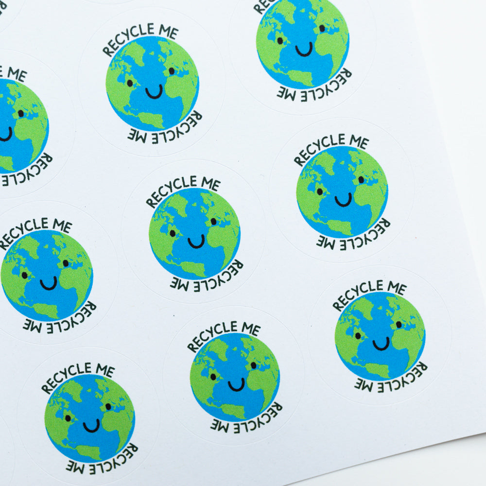 Recycle Me Earth Stickers