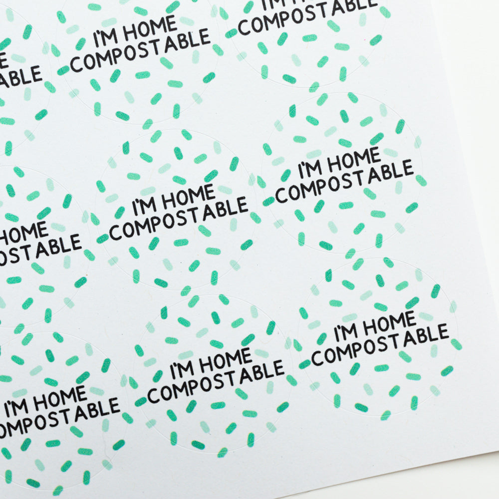 I'm Home Compostable Confetti Stickers